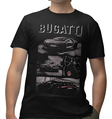 Camiseta Algodão Premium Carros Bugatti