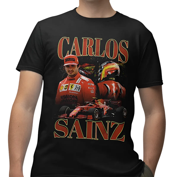 Camiseta Algodão Premium F1 Carlos Sainz