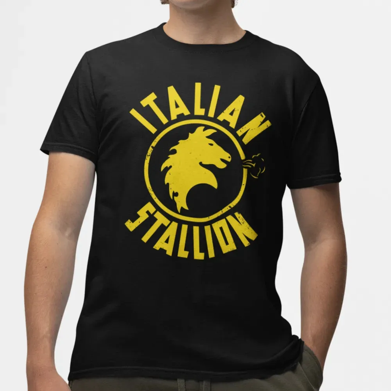 Camiseta Algodão Premium Boxe Italian Stallion