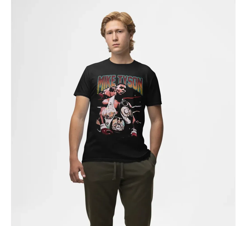 Camiseta Algodão Premium Boxe Mike Tyson Champions
