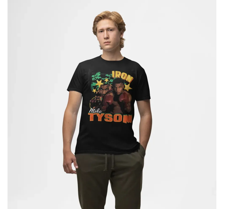 Camiseta Algodão Premium Boxe Tyson Vintage
