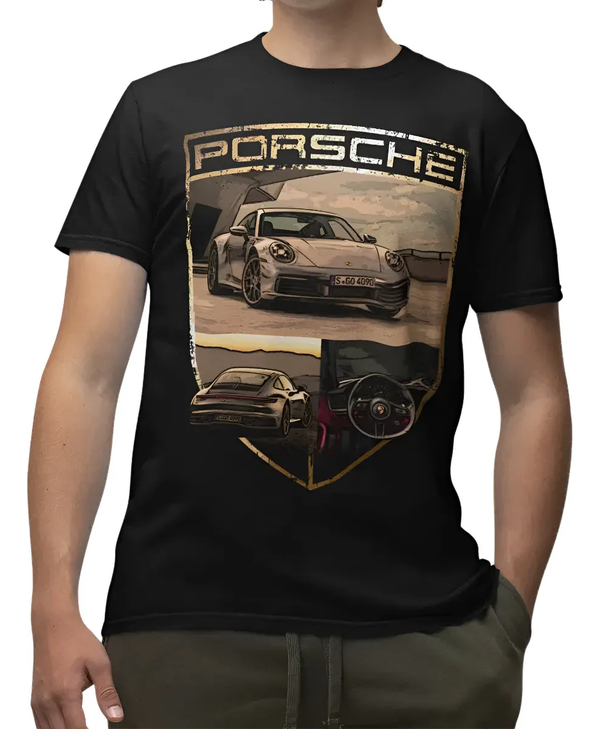 Camiseta Algodão Premium Carros Porsche I