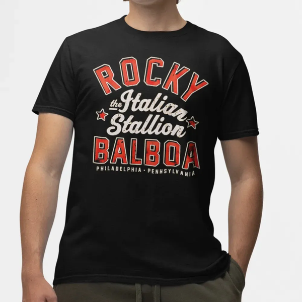 Camiseta Algodão Premium Filmes Rocky Italian Stallion Red