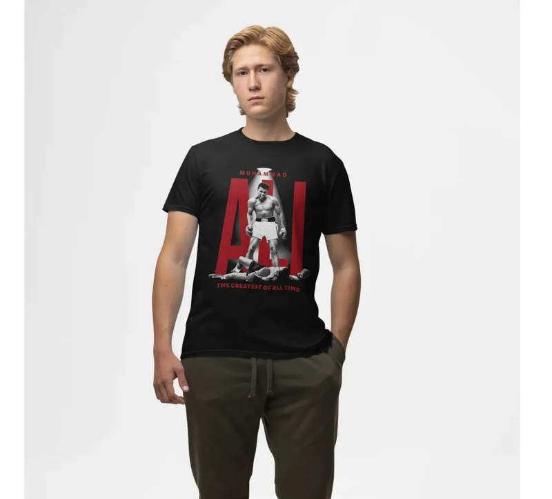 Camiseta Algodão Premium Boxe Ali